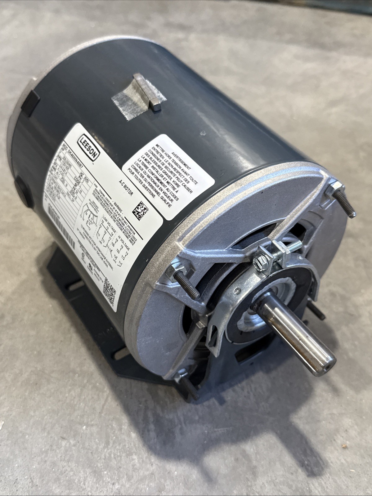 LEESON ,5K46MN4087 HVAC MOTOR, 1 HP, 208-230/460V AC, 3-PHASE, 490T72,