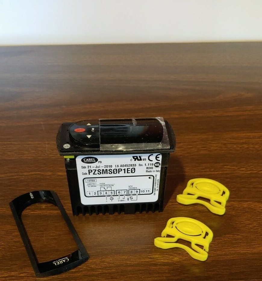 REFRIGERATION CONTROLLER-CAREL # PZSMSOPIEO w. LED DISPLAY w/o sensor wires-NEW