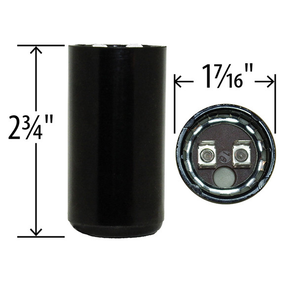(2) PACK , 324-389 uF x 110/125 VAC BMI Motor Start Capacitor # 092A324B125AC1A