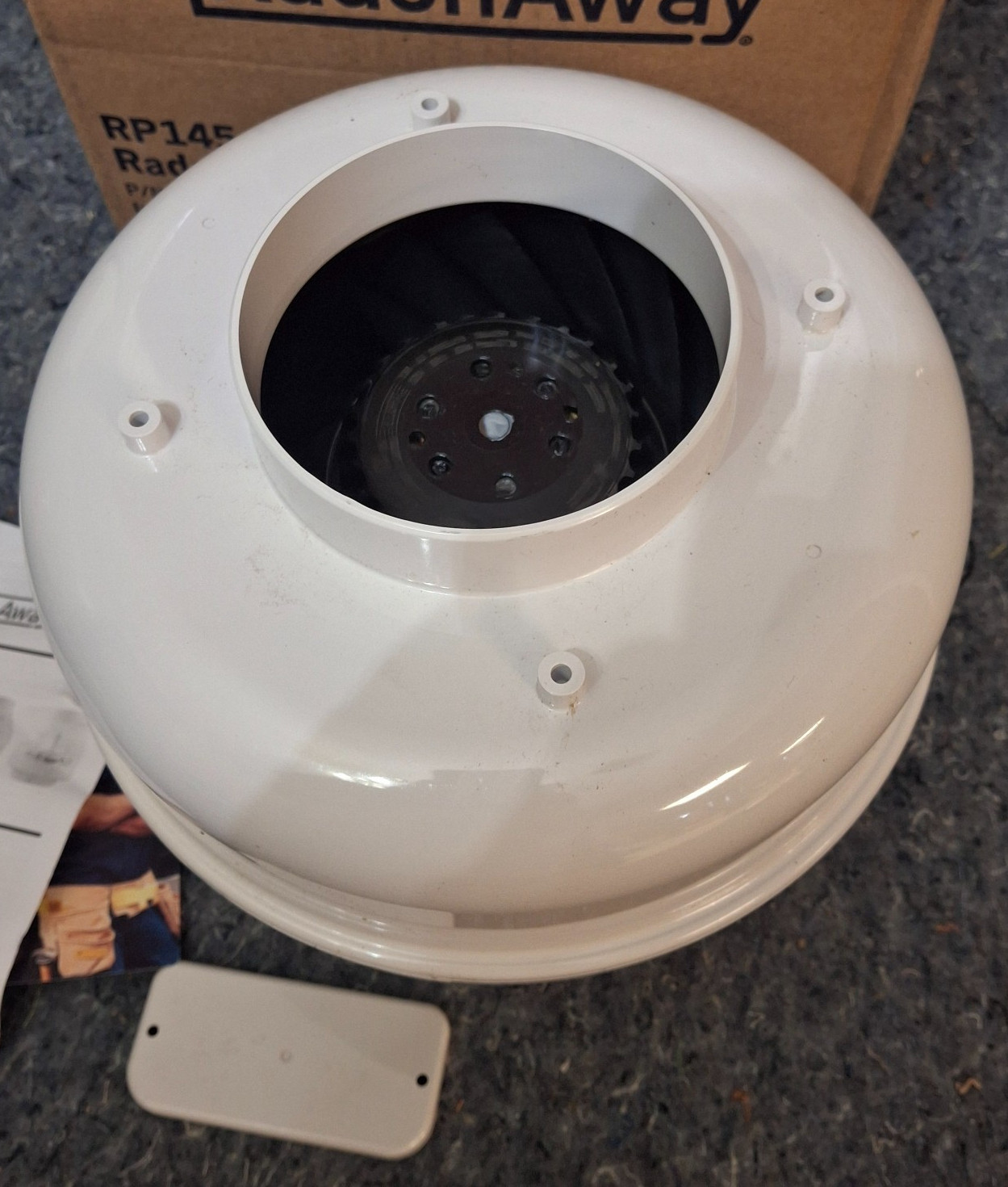 RadonAway RP145C Radon Fan 4.5″ OD 23030-1 White 120V 150CFM *READ*