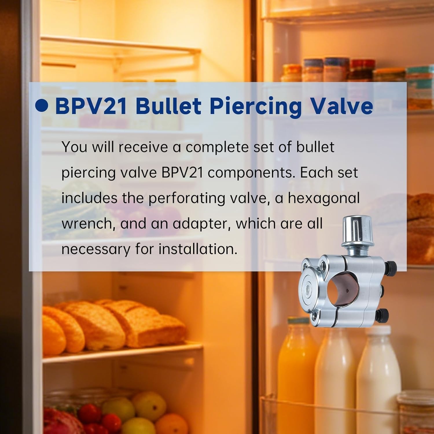 BPV21 Bullet Piercing Valve, 1/2” and 5/8” OD, OEM For Refrigerator & AC