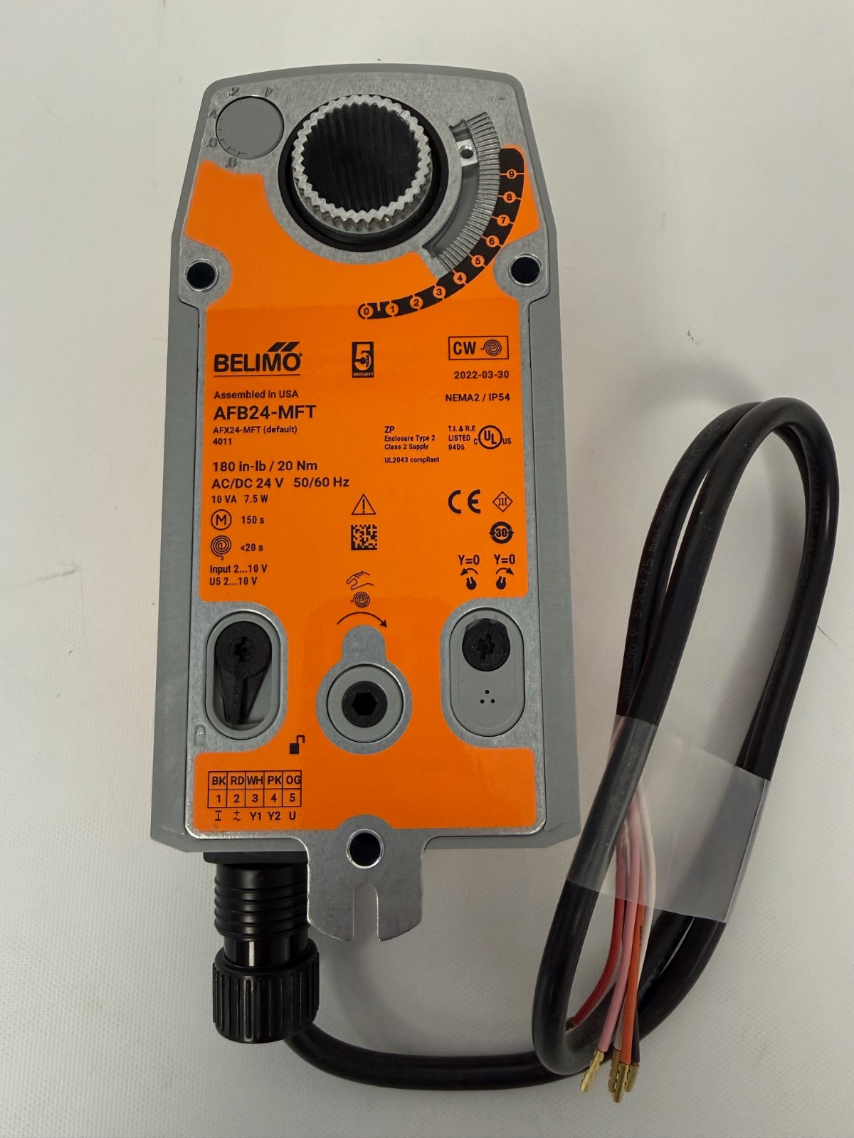 BELIMO AFB24-MFT ACTUATOR 180 IN-LB 20NM AC/DC 24V NEW OPEN BOX