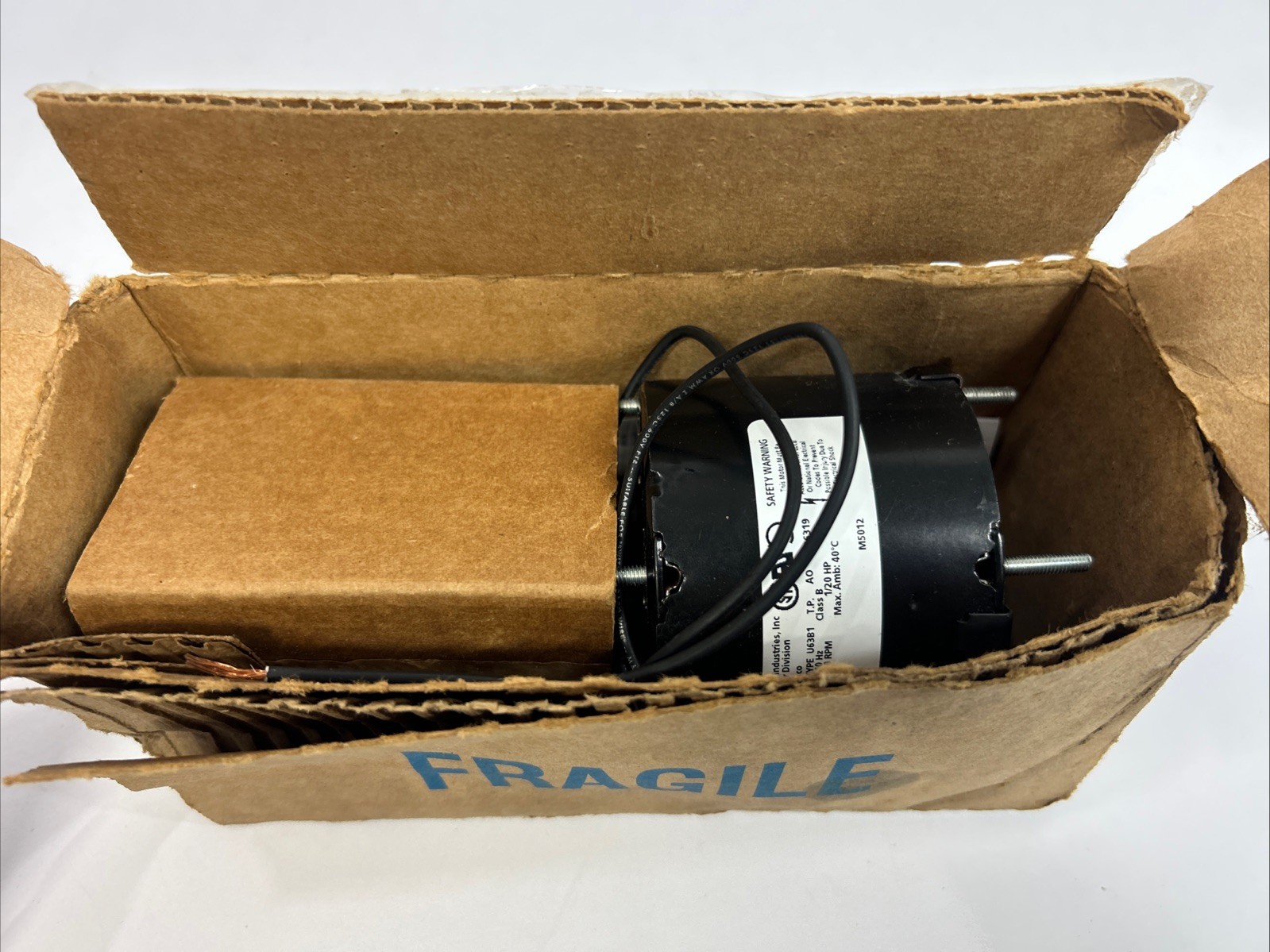 Fasco 7163-1606 Electric Motor 115V 1.80A 1500 RPM 1/20hp D133 New Open Box
