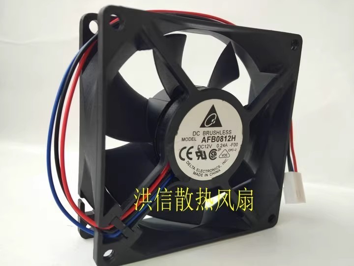 1PCS Delta 8025 AFB0812H 12V 0.24A 8CM 3-Pin Velocity Cooling Fan