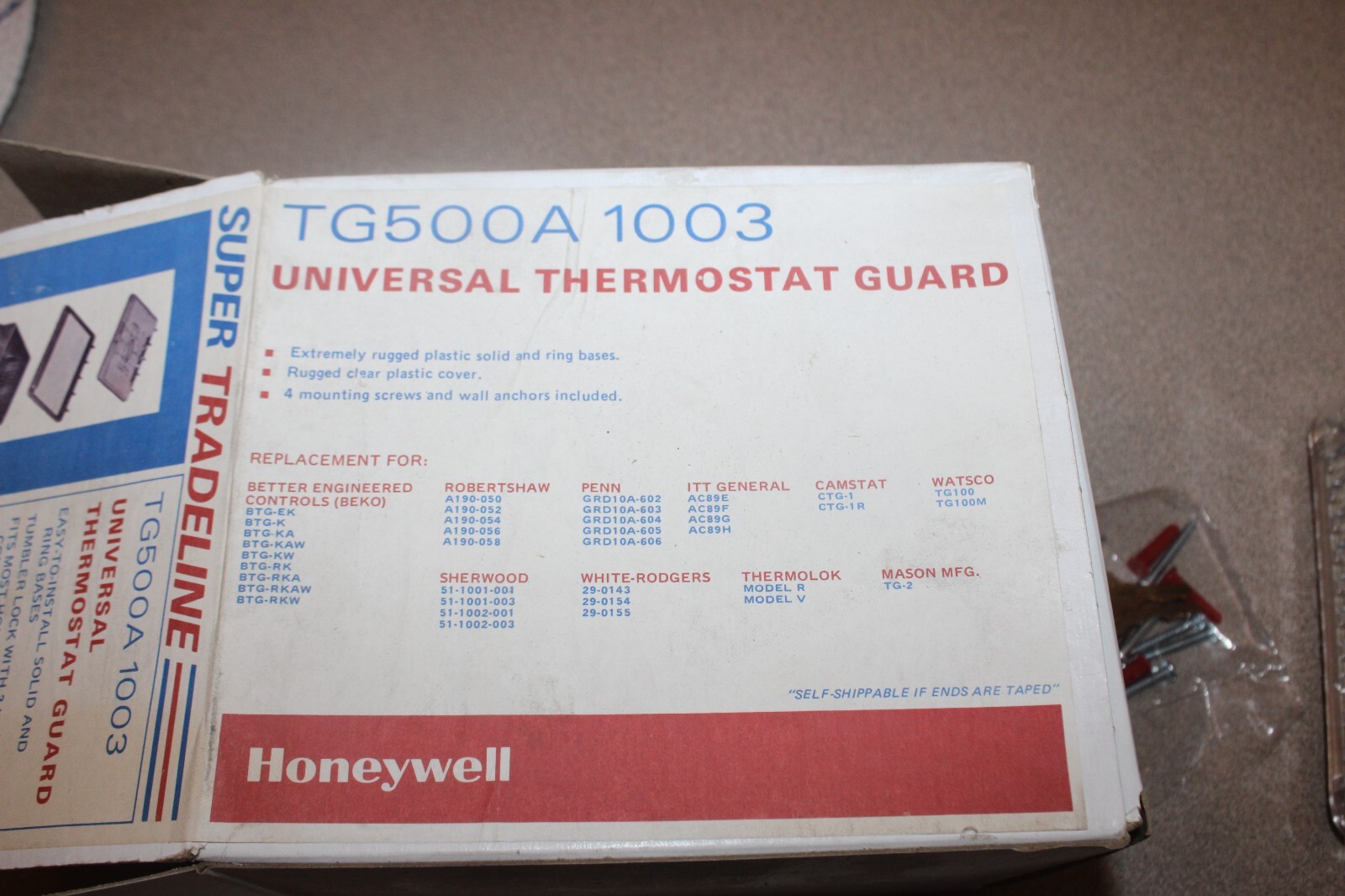 NEW HONEYWELL TG500A 1003 UNIVERSAL THERMOSTAT GUARD CLEAR