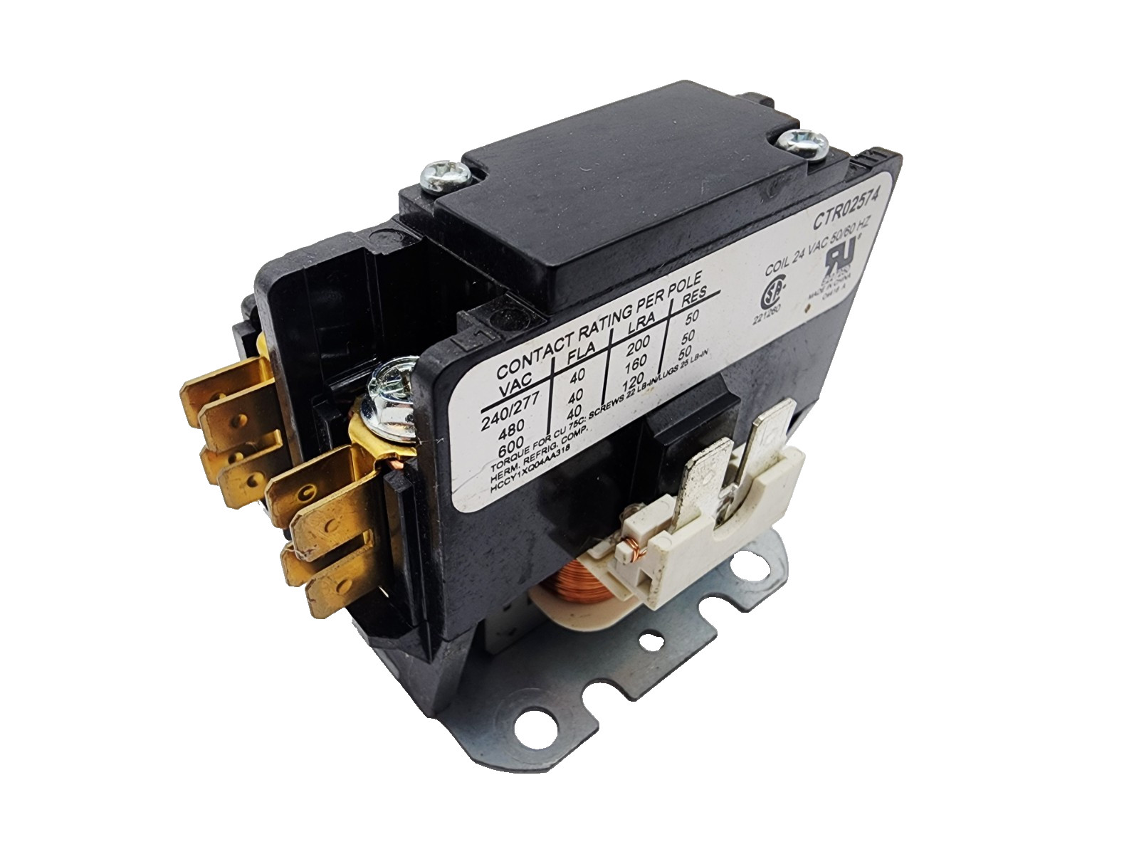 Trane American Standard CTR02574 Contactor Coil 24VAC 1 Pole 50/60Hz / Tested