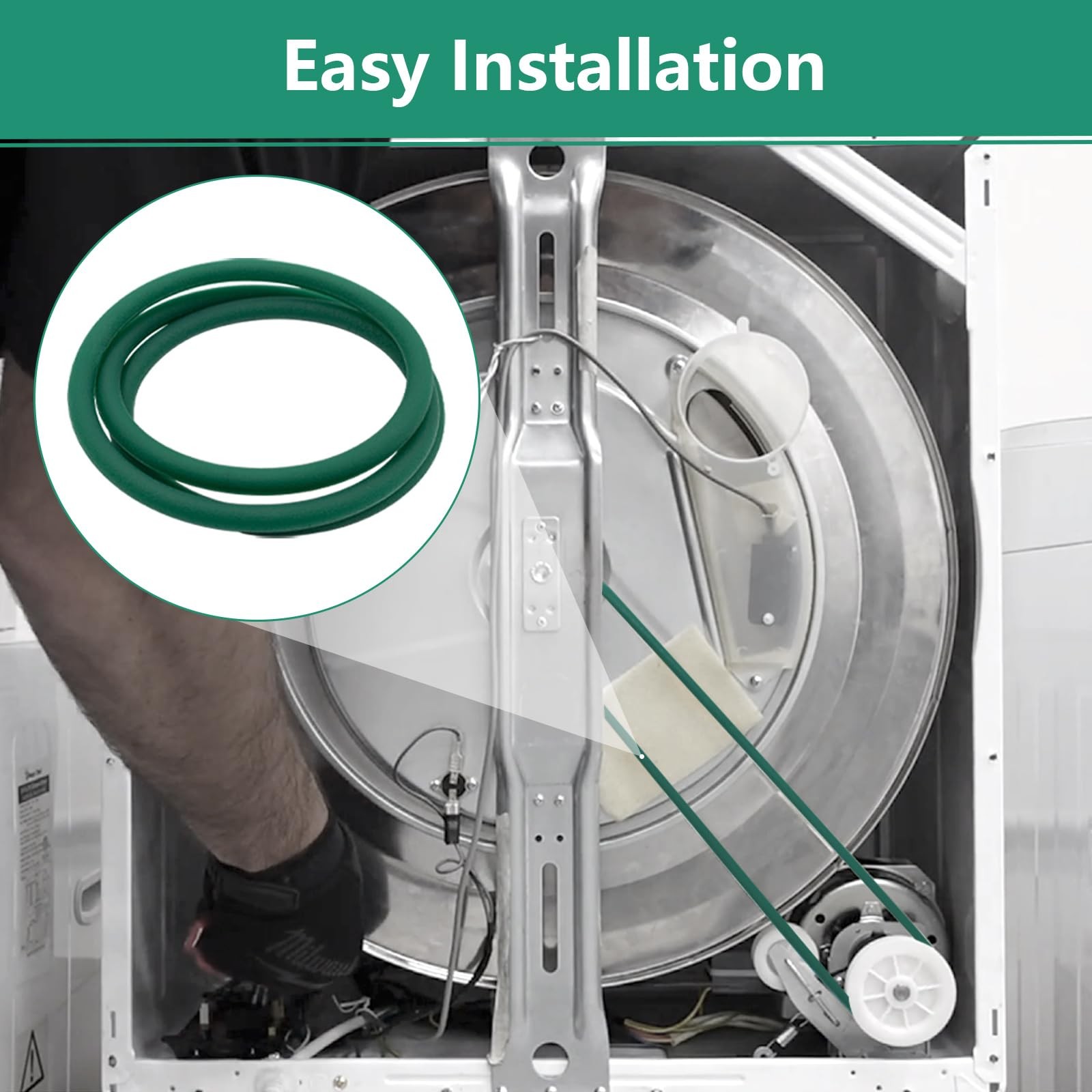 Dryer Blower Fan Belt Mini Compact Dryer(1.50 Cu.ft)- Replacement for Green