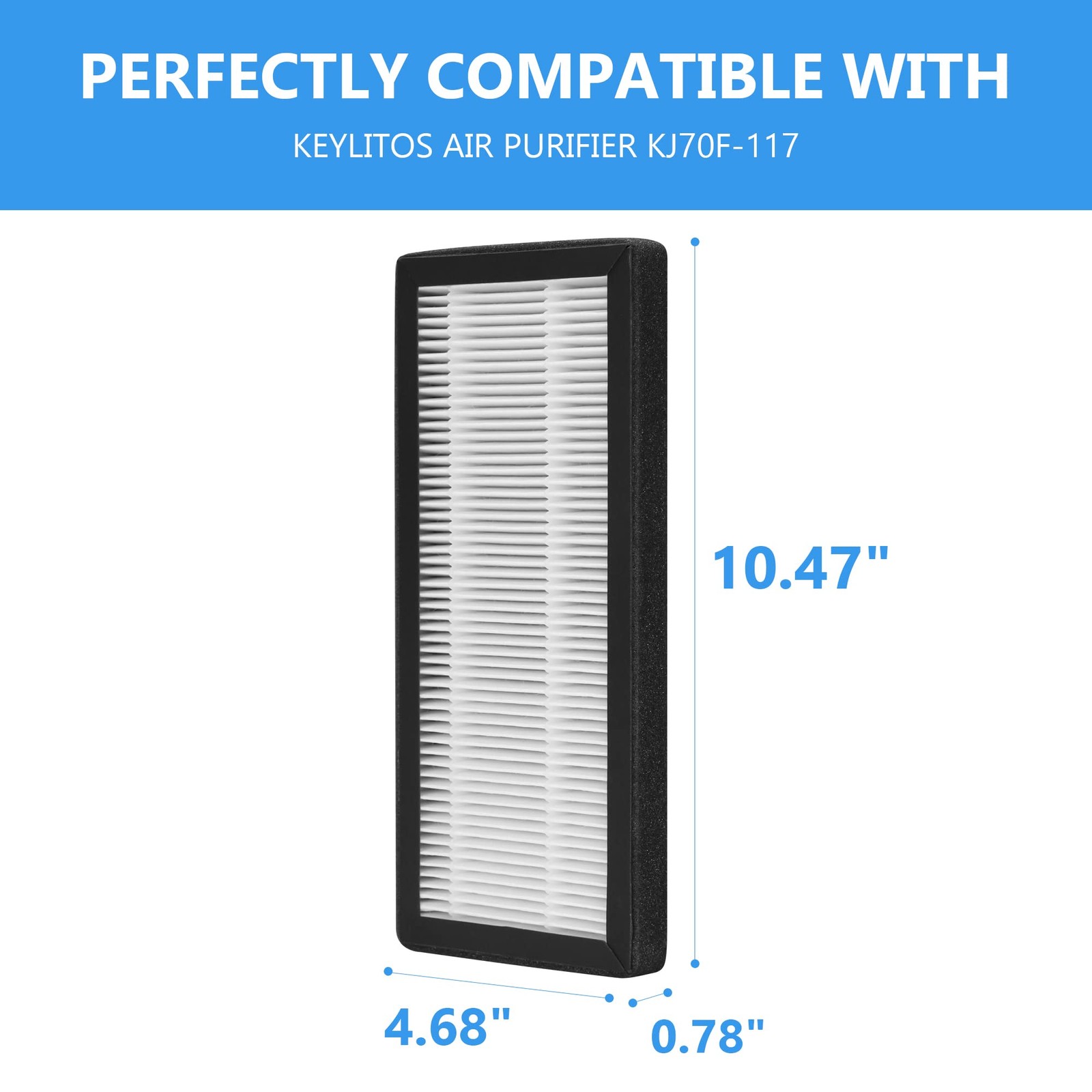 GoKBNY 2-Pack KJ70F-117 Replacement Filter, Compatible with Keylitos