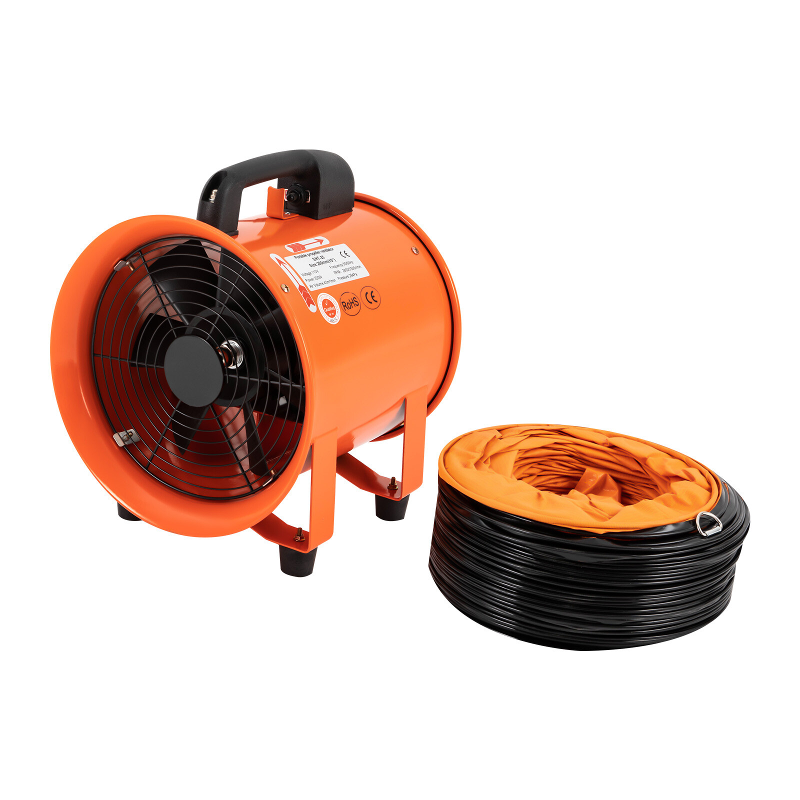 10″ Extractor Fan Blower Duct Hose Ventilator Portable Industrial Air Mover 320W