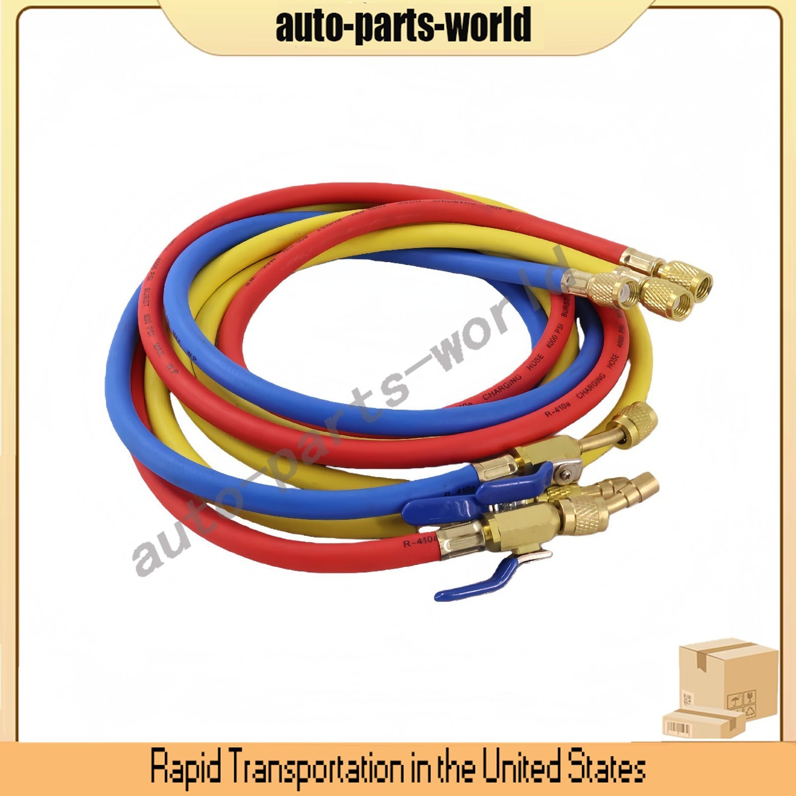 29986 For Plus II 1/4″ Charging Hose Set 72″ Compact Ball US STOCK