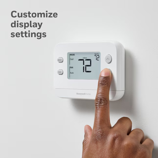 Honeywell Non-Programmable Thermostat set Single-Stage 1 Heat 1 Cool White
