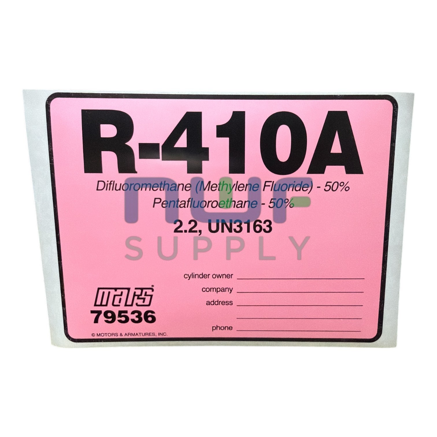 Color Coded R410A Refrigerant ID Labels (10 pk) HVAC Sticker