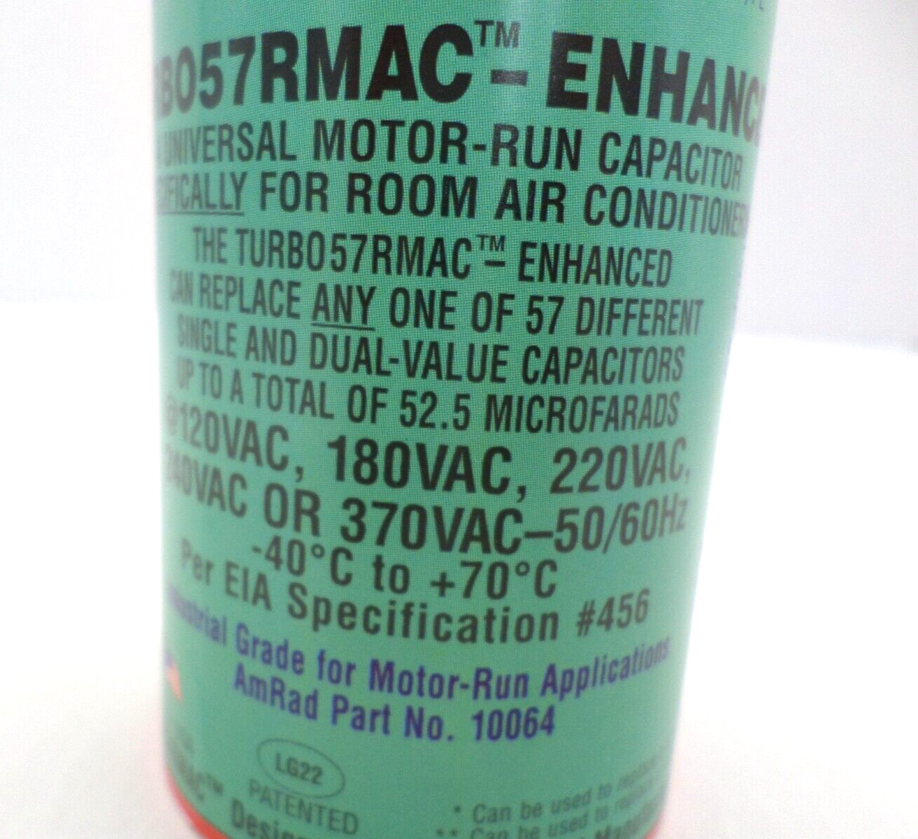 AmRad Turbo 57RMAC – Enhanced Motor Run Capacitor for Window Air Conditioners