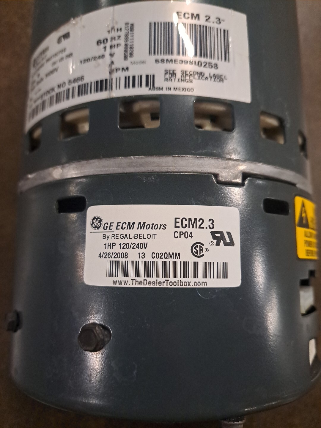 GE ECM 2.3 / 5SME39SL0253 1hp Blower Motor 120/240 W ECM MODULE CP04 / 18M8101 ♧