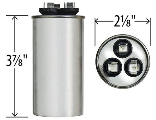 C3355R Capacitor Dual Run Round 35/5 UF MFD 370V VAC 97F9834 Replace Old GE# …