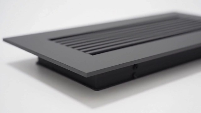 Modern Aluminum Floor Return Grille 4×10 Matte Gray HVAC Vent Cover