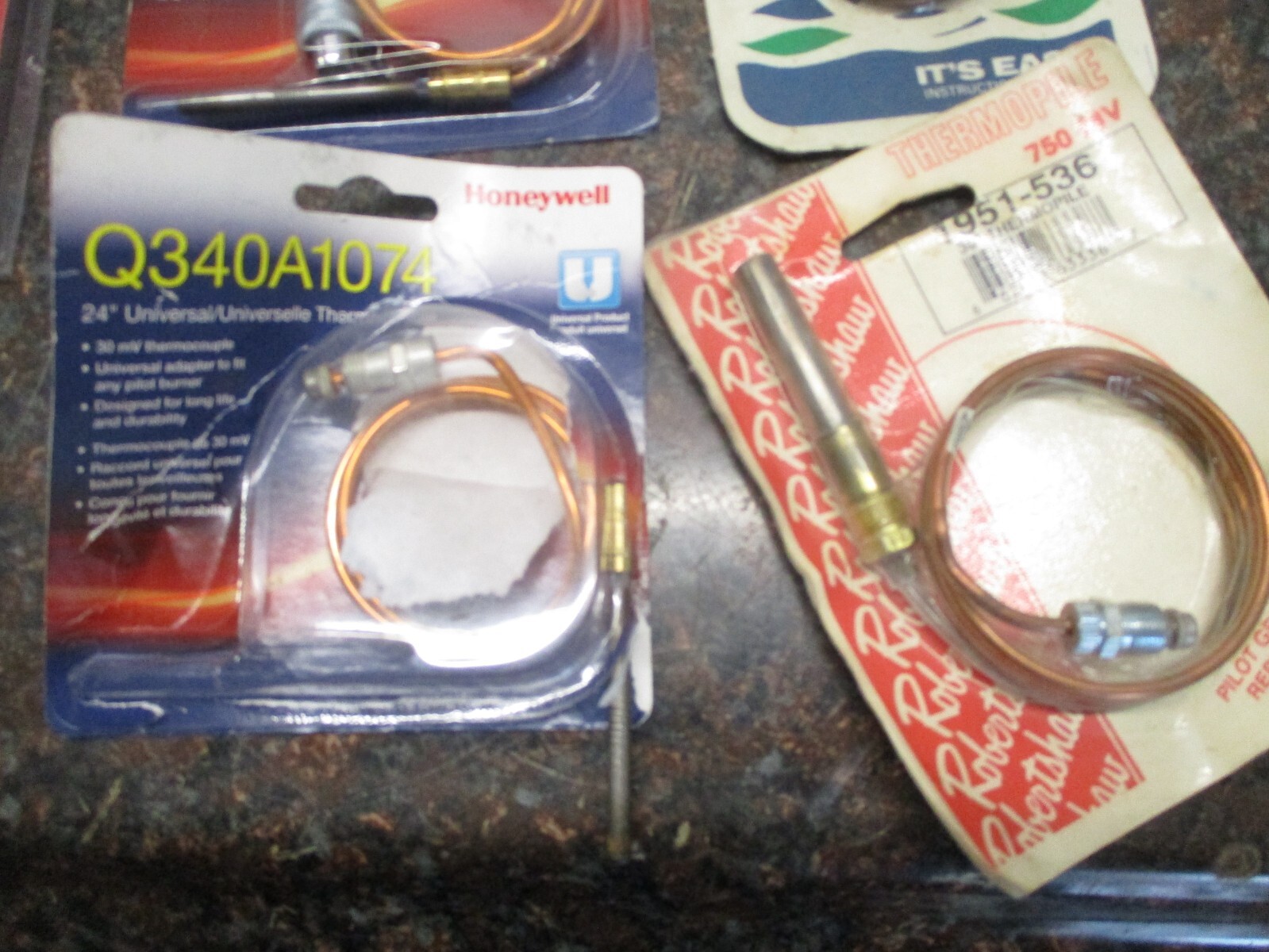LOT OF 14 NOS HONEYWELL ROBERTSHAW BASO WHITE RODGERS THERMOCOUPLES 24″ 36″