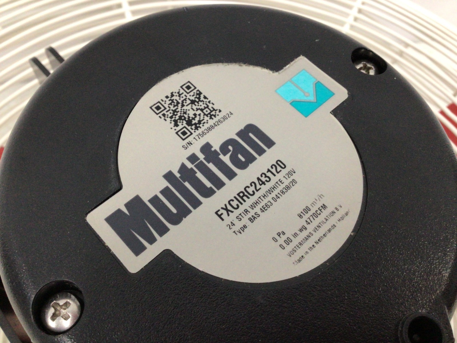 MULTIFAN – FXSTIR24-3/120 Crrsion Rsstnt Indstrl Fan,24″Blde Dia. 1DGY5