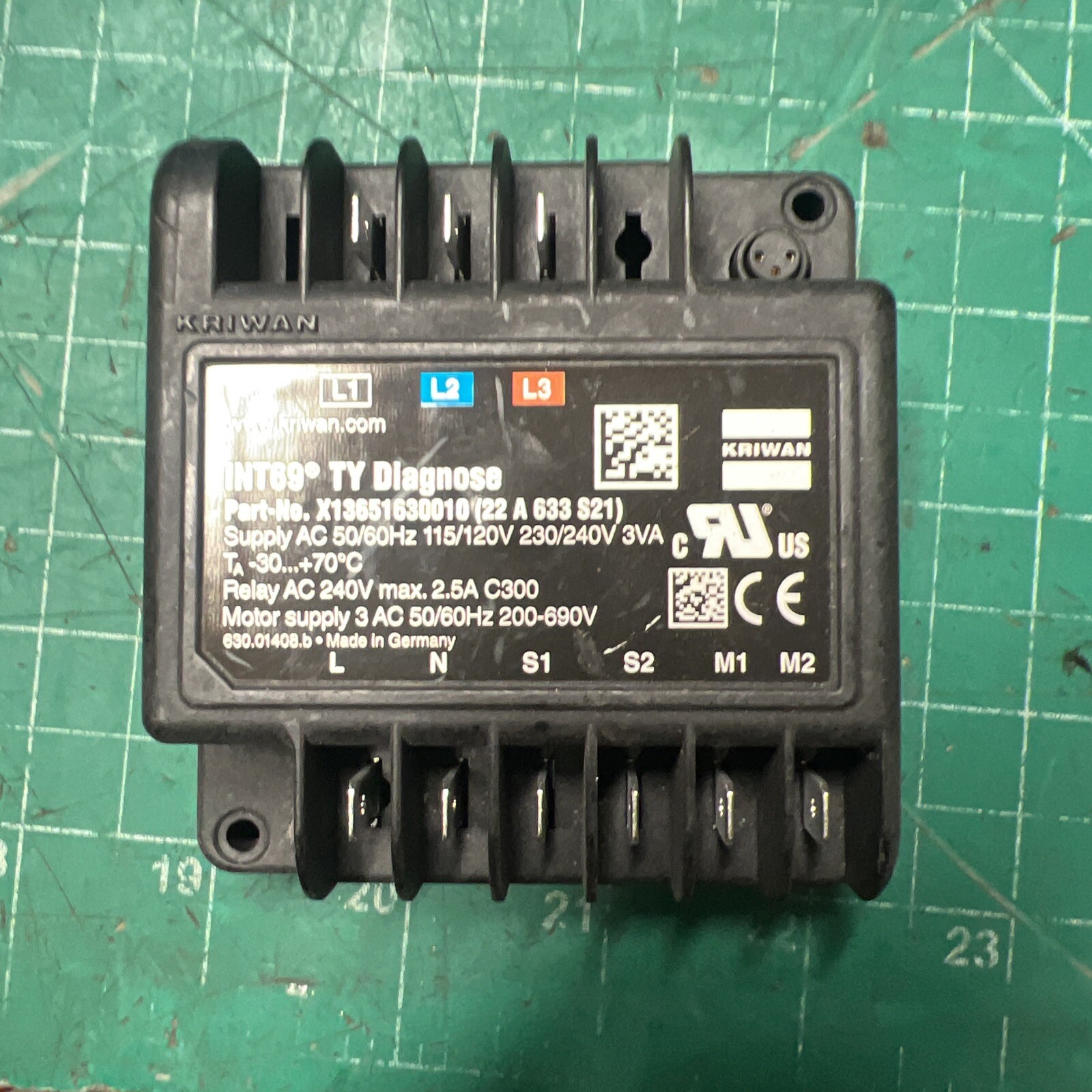 KRIWAN INT69® TY Diagnose Part-No. X13651630010 (22 A 633 S21)