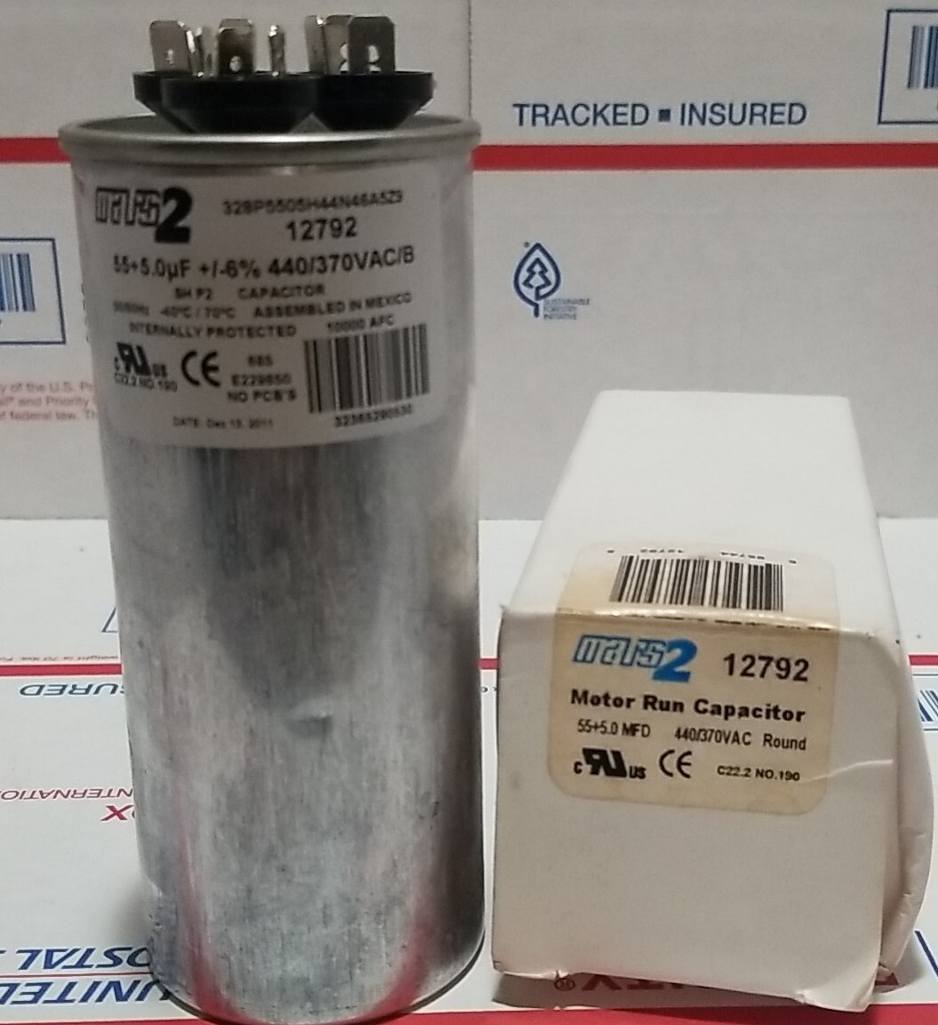 12792 – Mars Mars2 Dual Run Capacitor 55+5 uf MFD 440 Volt VAC