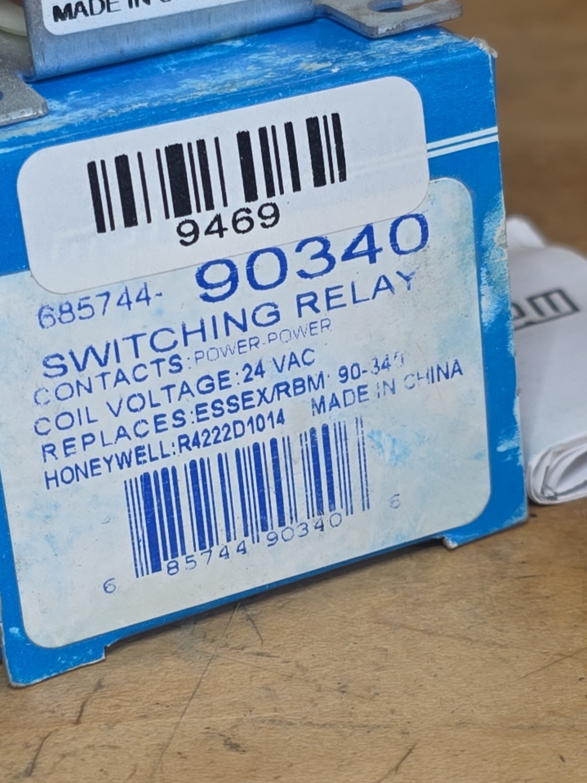 MARS 90340 Switching Relay Contacts Power coil 24 vac R4222D1014
