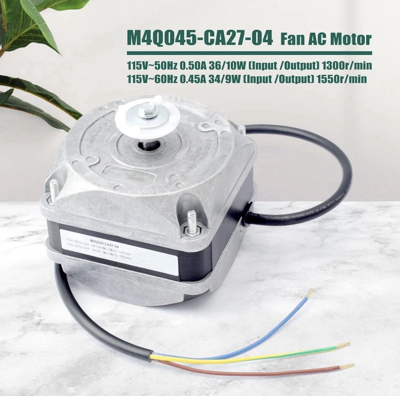M4Q045-CA27-04 Replacement for ebm-papst Fan AC Motor 115V 50/60Hz 0.50A 36/10W