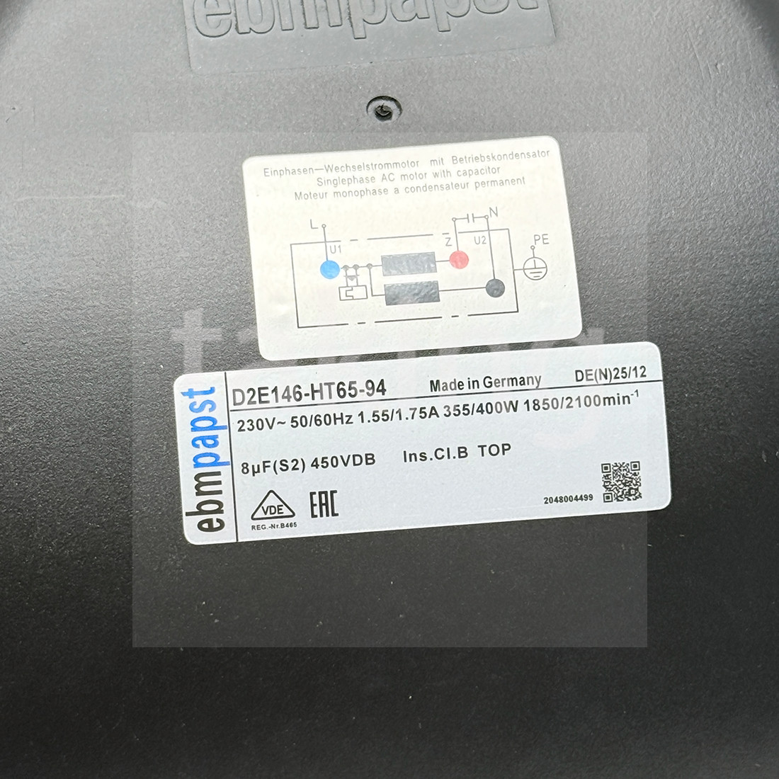Brand New 1pcs D2E146-HT65-94 Cooling fan 230V 50/60Hz 1.55/175A 3.55/400W