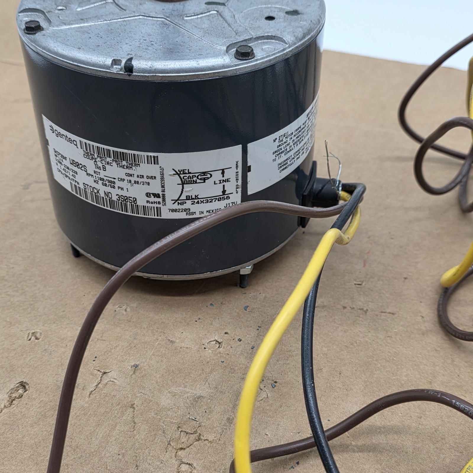 Genteq UB02S Condenser Fan Motor 1/4HP 208-230V 1100RPM 5KCP39HF HVAC OEM