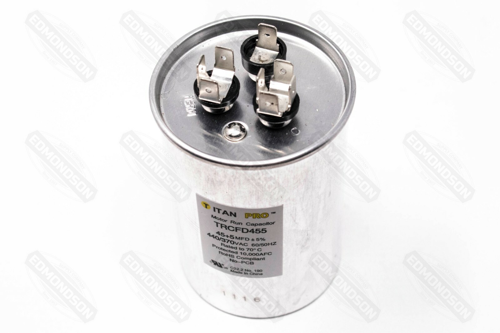 Packard TRCFD455 Titan PRO Run Capacitor 45+5 MFD 440/370 Volt Round