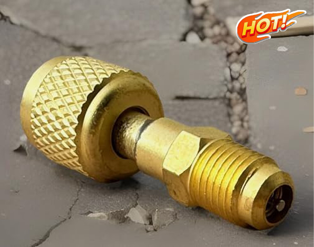 4X HVAC R32 Reverse Thread 1/4”Female 1/4” Male Adapter For A2L R454B/R32 Tanks