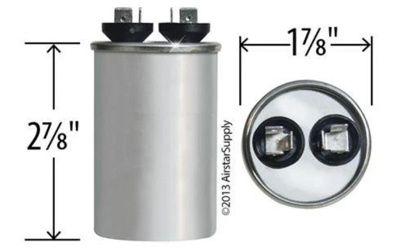 Capcom 25 UF MFD X 370 Vac GE Industrial Replacement Capacitor Round, 97F9606