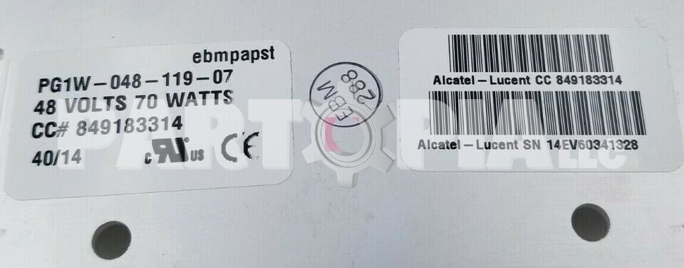 ebm-papst, PG1W-048-119-07, 4118 N/37H6TR, Axial Fan, 48V, 60W