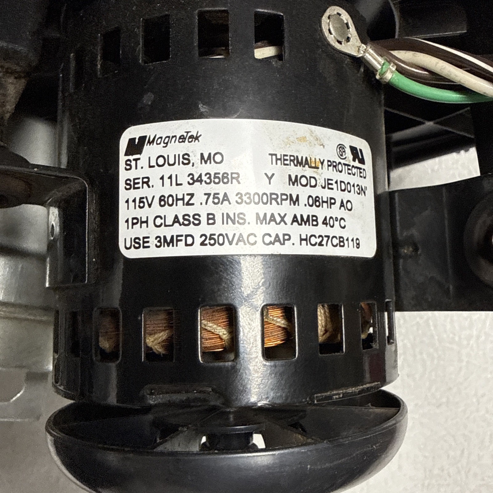 Magnetek JE1D013N Carrier Bryant Draft Inducer Blower HC27CB119 115V