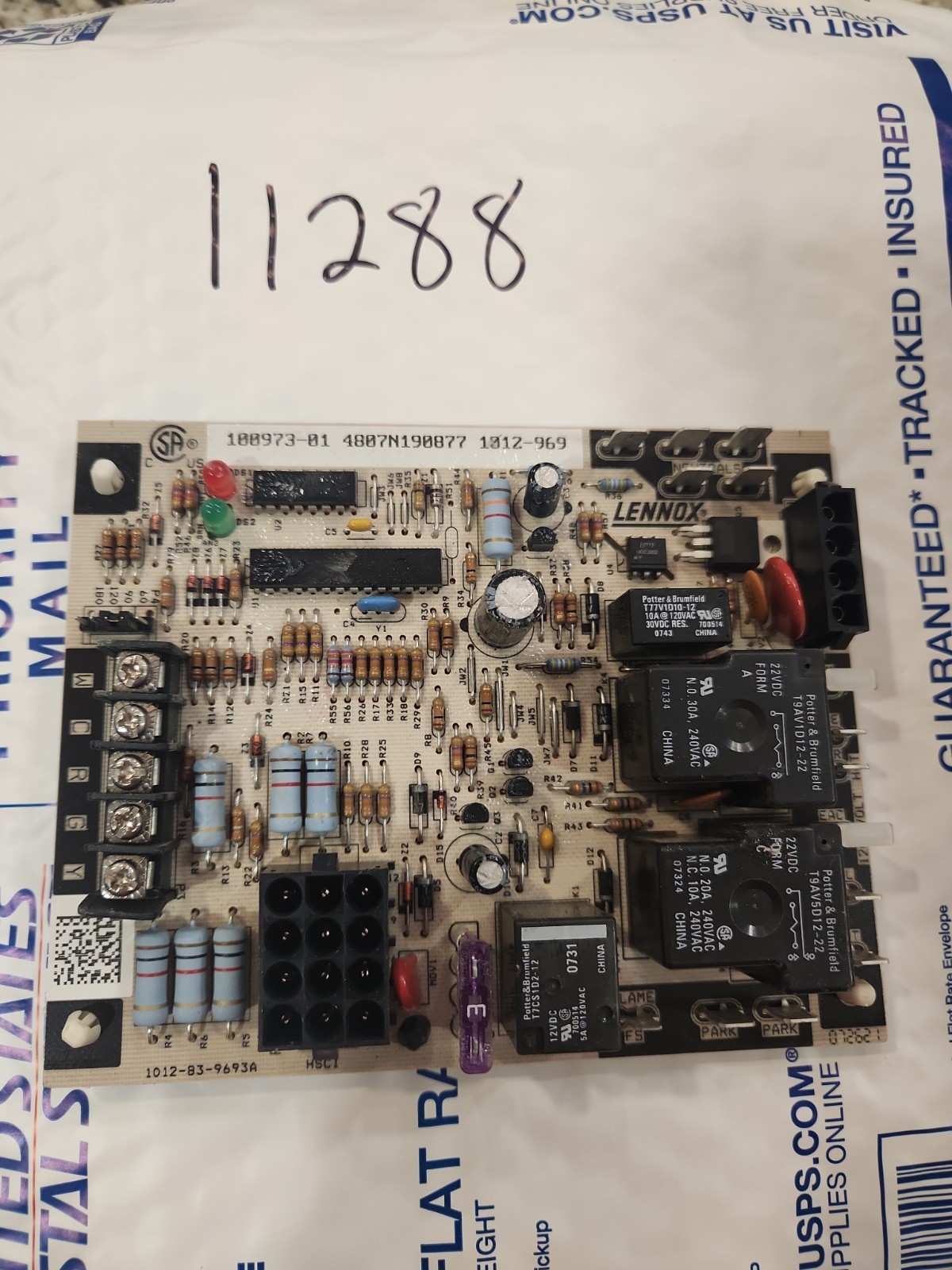 Lennox 100973-01 Furnace Control Circuit Board 1012-969 Used Tested OK