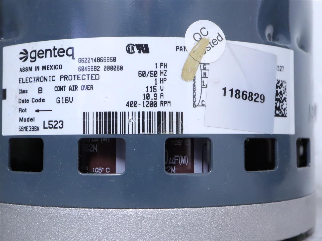 GENTEQ 5SME39SXL523 endura ECM Blower Motor 1HP 115V 1PH 400-1200RPM CCWLE