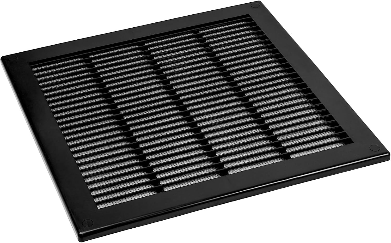 / 10” X 10” Inch Opening Measurement / Black Square Vent External Grille with