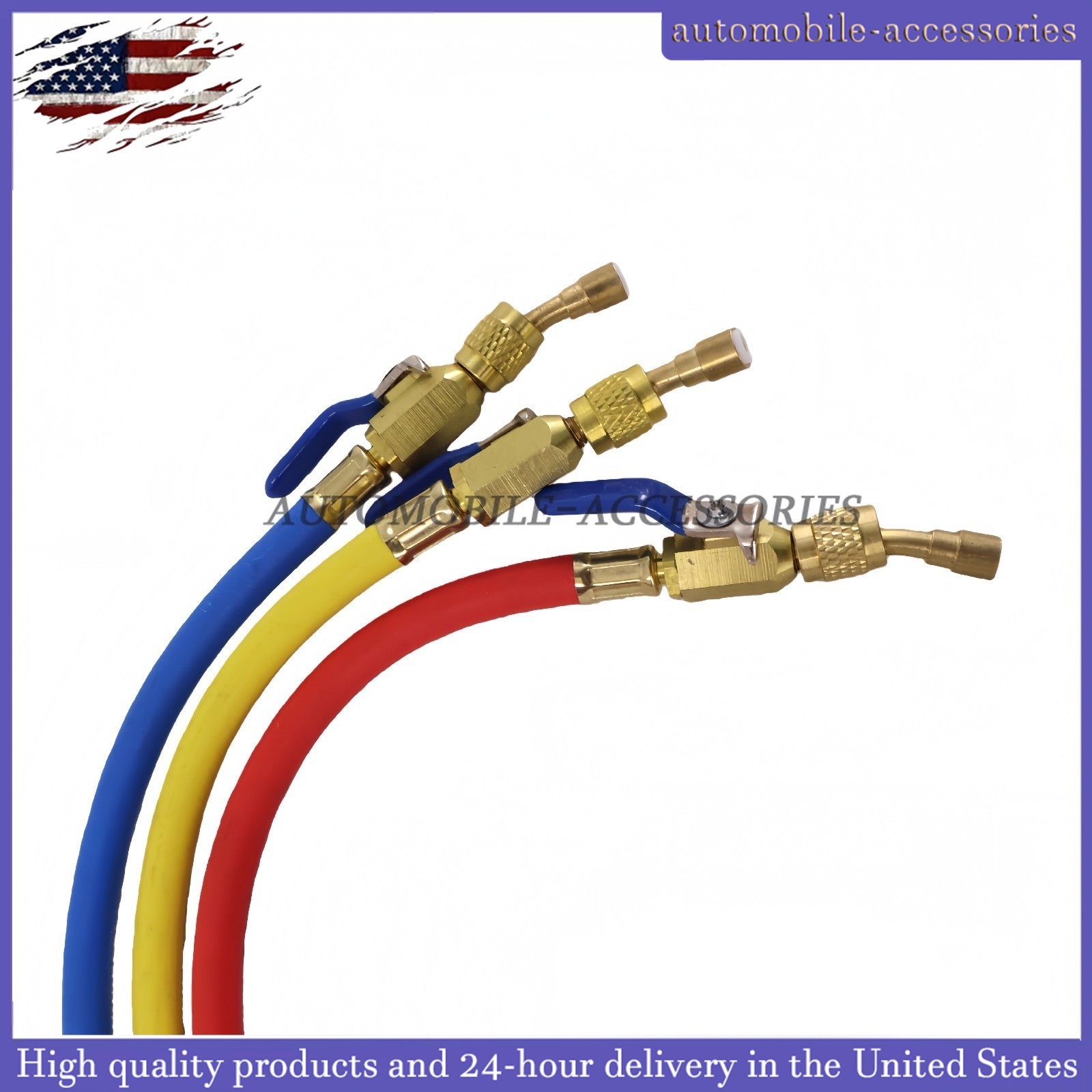 NEW For R-410A Refrige 3Pack 29986 Plus II 1/4″ Hose with Compact Ball Valve 72″