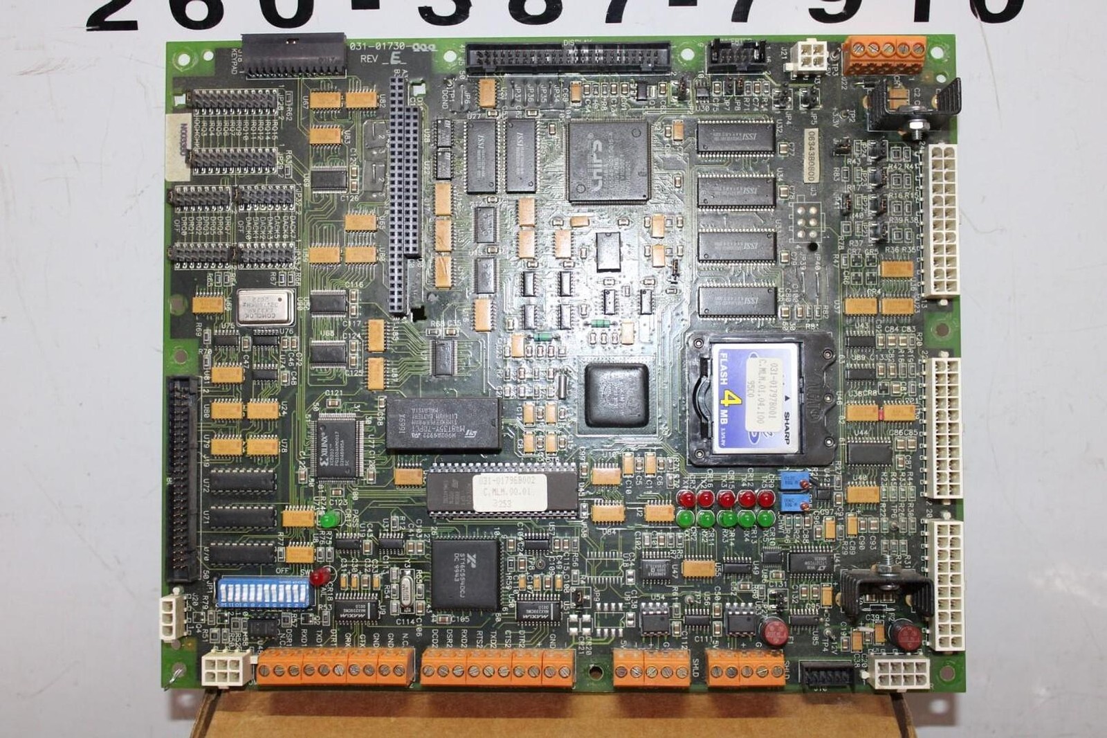 YORK HVAC CHILLER CONTROL CIRCUIT BOARD 031-01730-000 REV. E W/ 4MB MEMORY