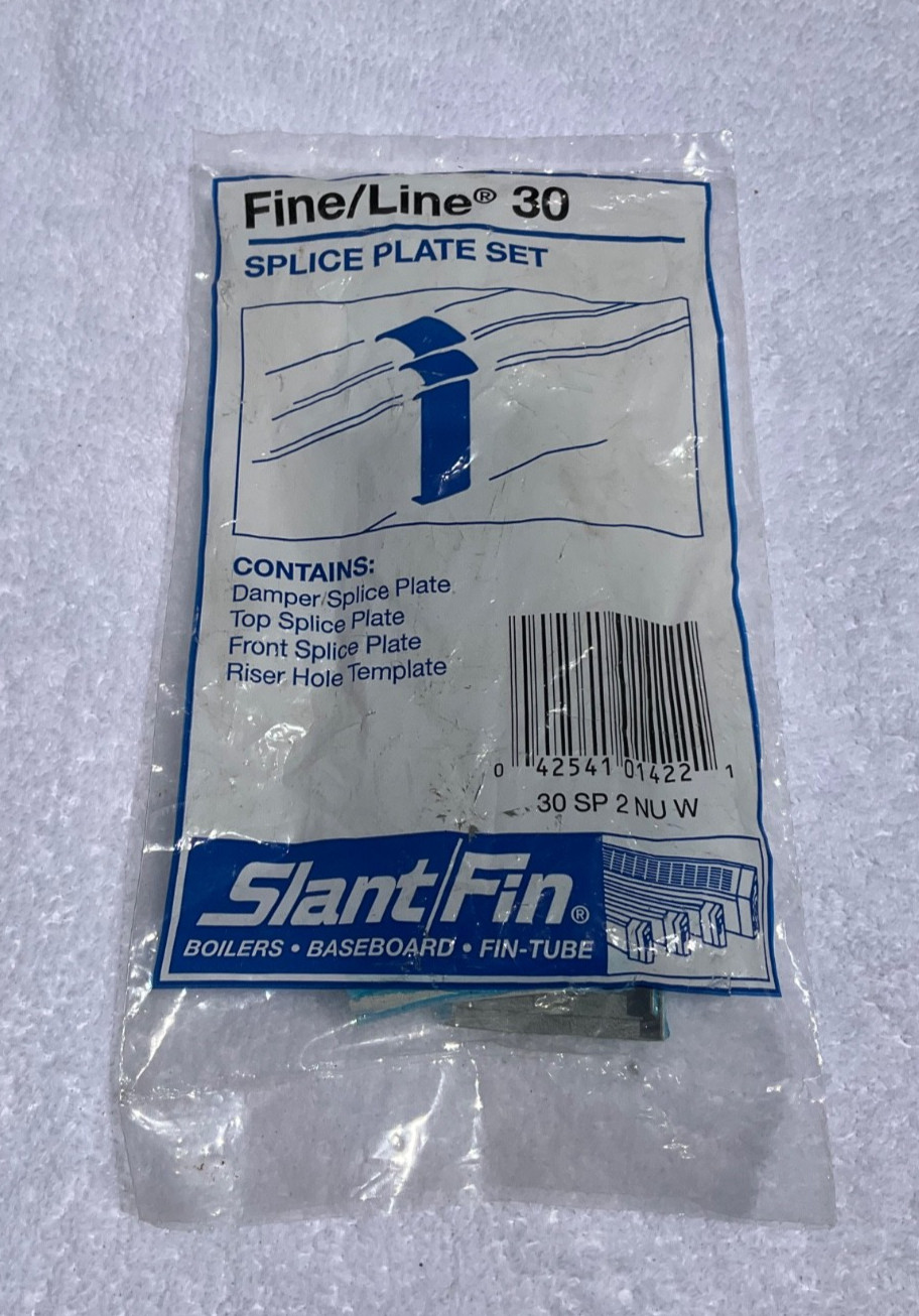 White SLANT-FIN Splice Plate Set 2″ Baseboard Accessory Blue Fine/Line 30