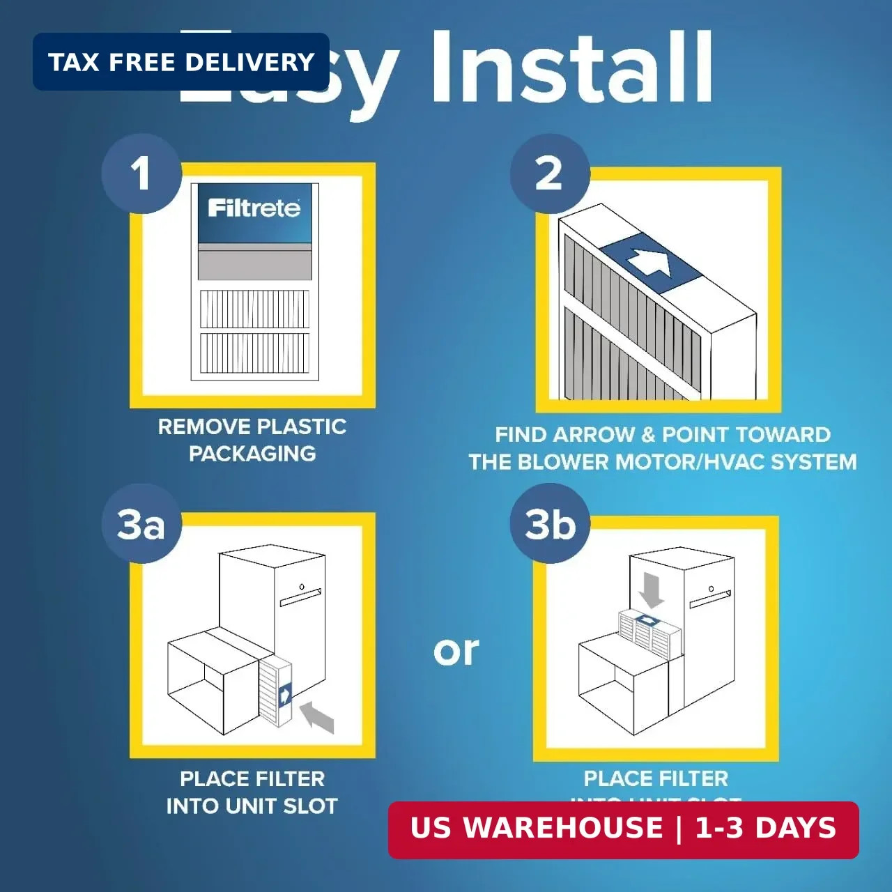 Filtrete 20x25x4 Air Filter MERV 11, MPR 1000 Micro Allergen Defense 2-Pack, Fit