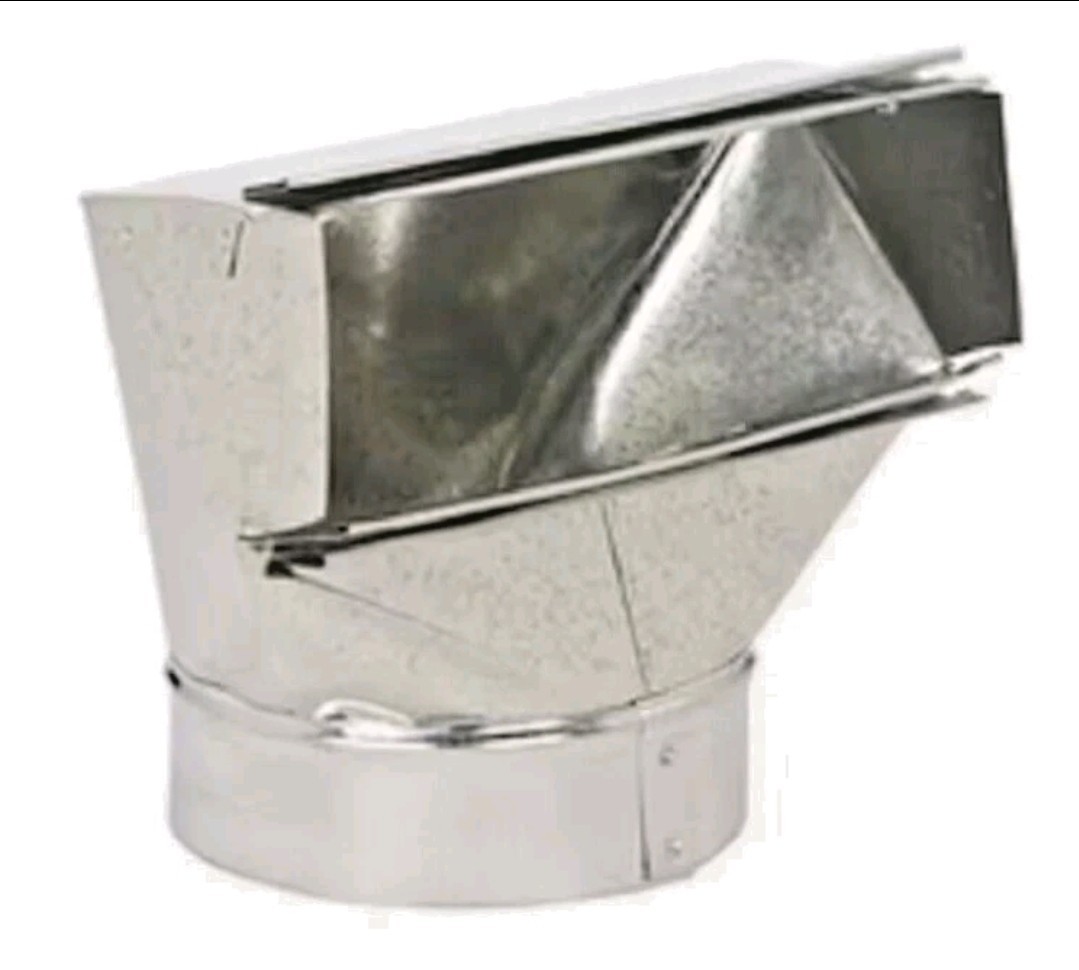Master Flow Stack Boot 10 in. x 3-1/4 in. to 6 in. 90º Durable Galvanized Steel