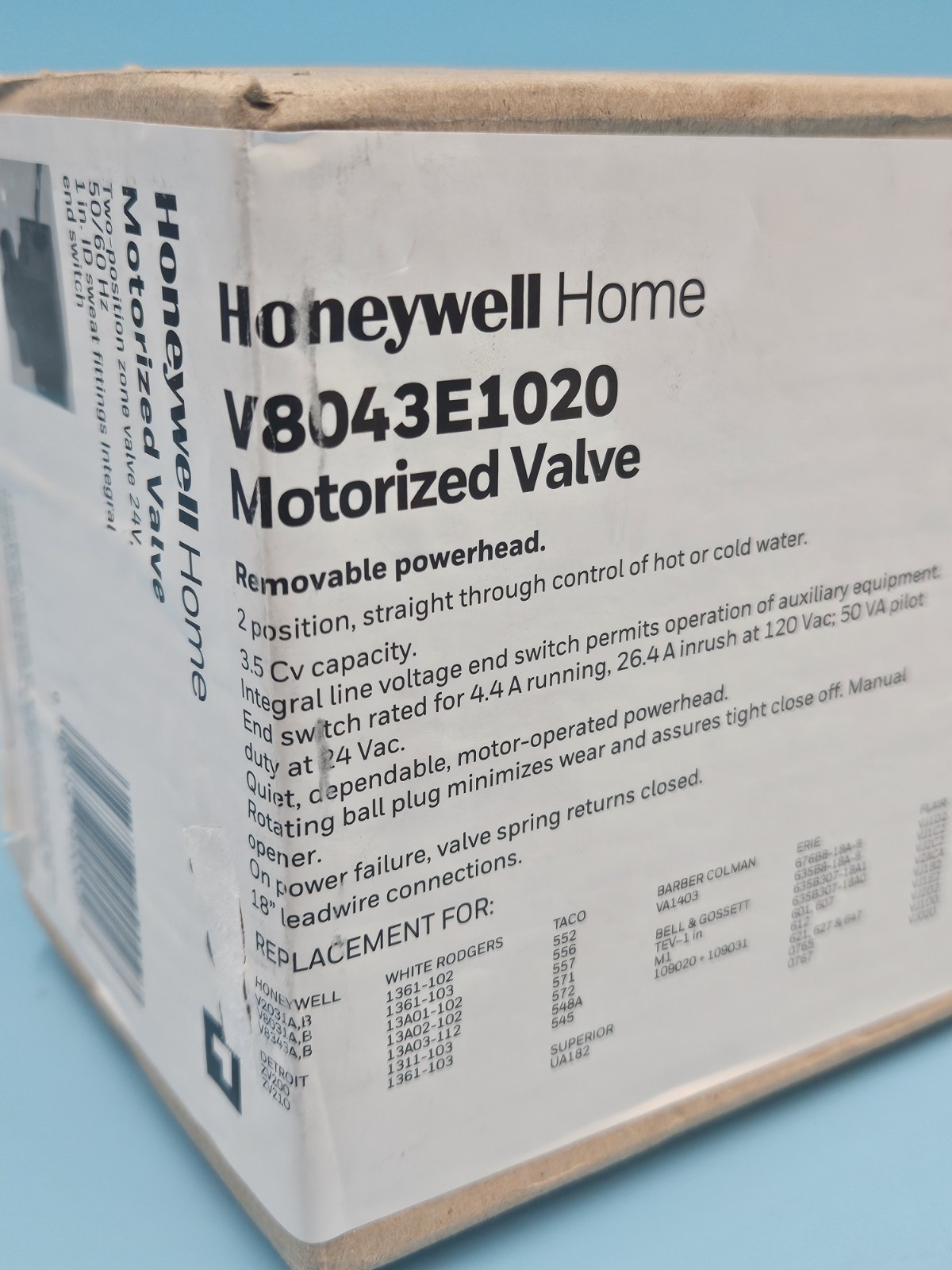 Honeywell V8043E1020 Zone Valve 1″ Sweat 24V 50/60Hz