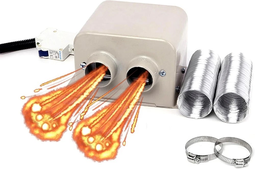 12V 800W Car Heater Battery Powered, Windshield Window Defroster Defogger, Elec