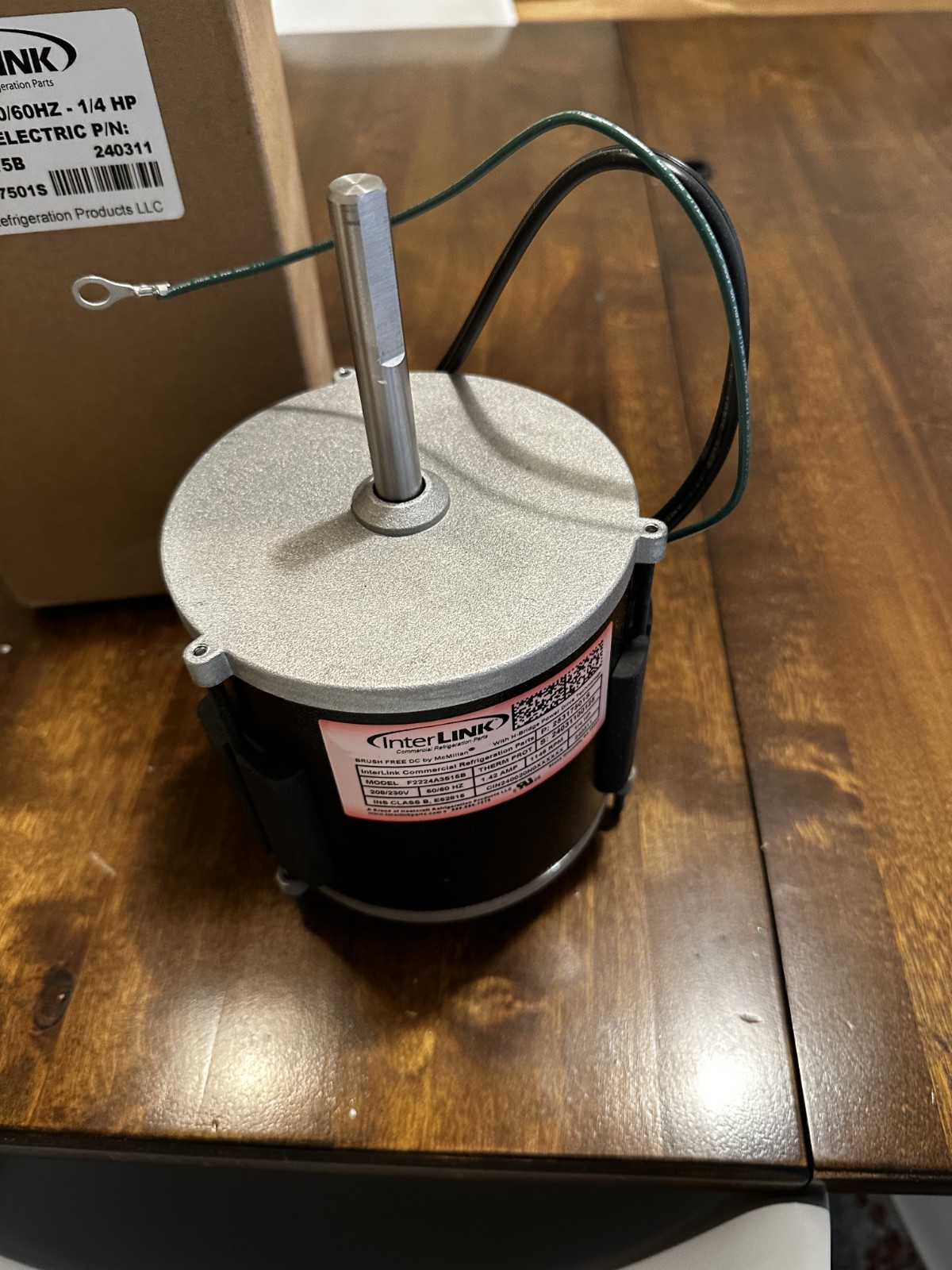 HVAC refrigeration motor 25317501S (Heatcraft/Larkin/Bohn) 1/4 HP, 208-230V