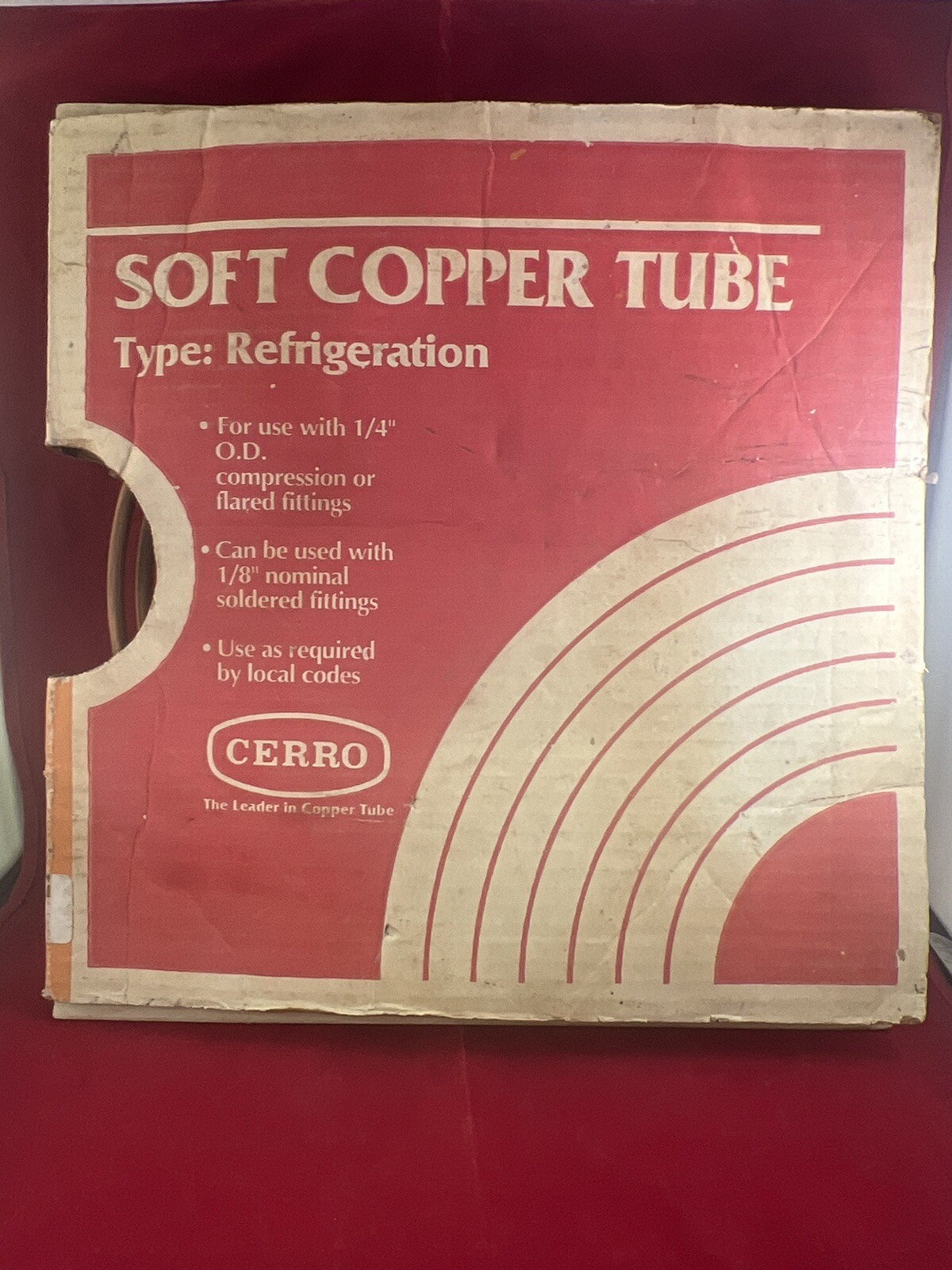 CERRO USA – 1/4 REFER 10FT- SOFT COPPER REFRIGERATION TUBE (USED)