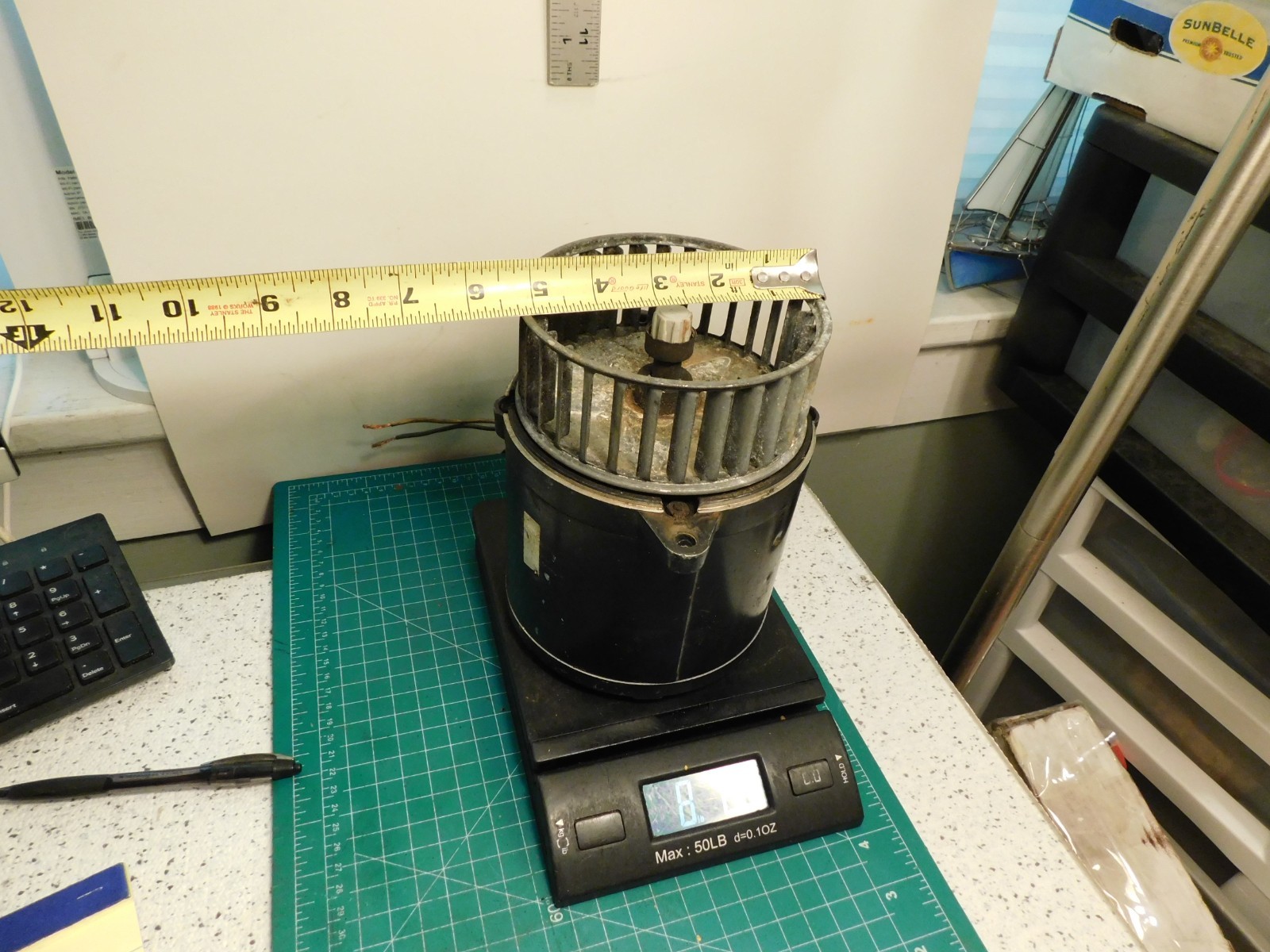 Marathon .14hp 115v 3450rpm 60hZ Type SS Code V 1-Phase Motor w/Fan Tested