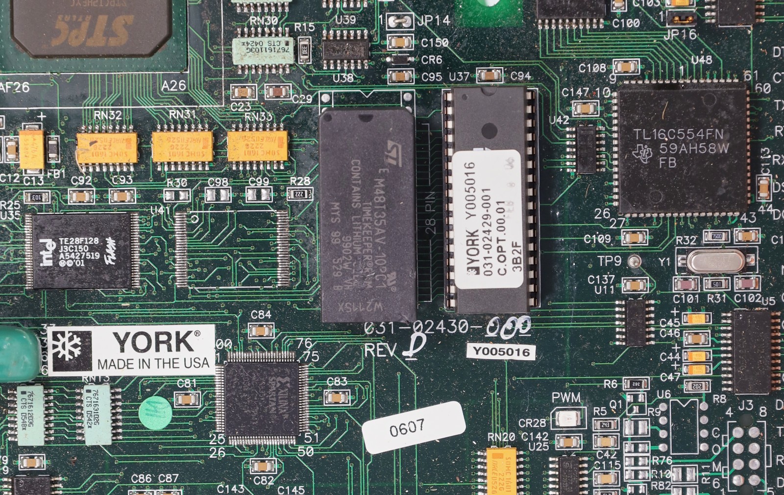 York 031-02430-000 Rev D Chiller Control Board