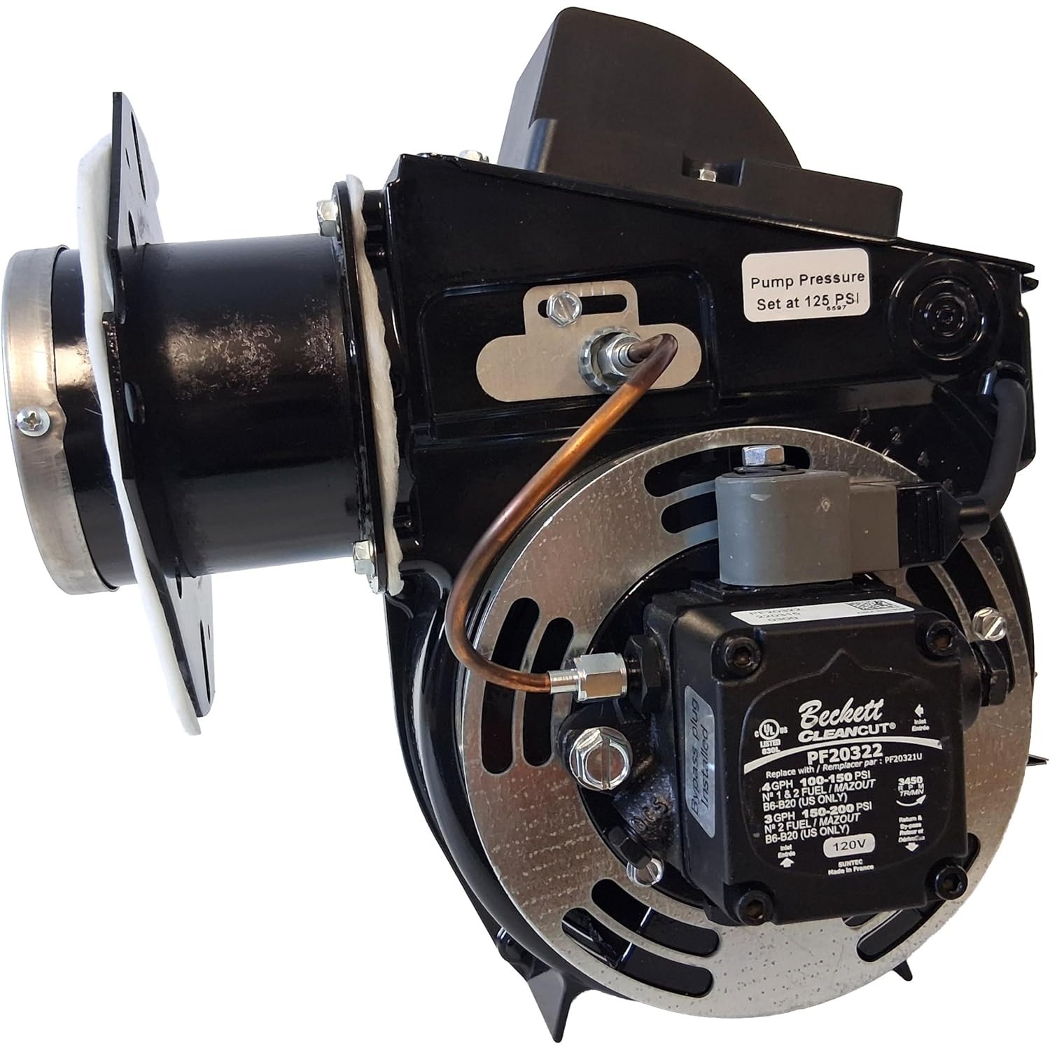 OEM Beckett PRO402 SM Oil Burner Assembly 120VAC Pressure Pro Heating Systems