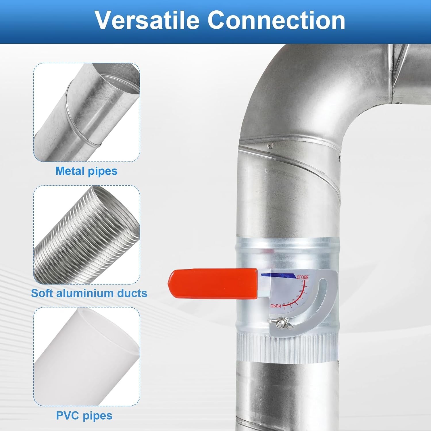HVAC Manual Volume Damper – Galvanized Iron Construction