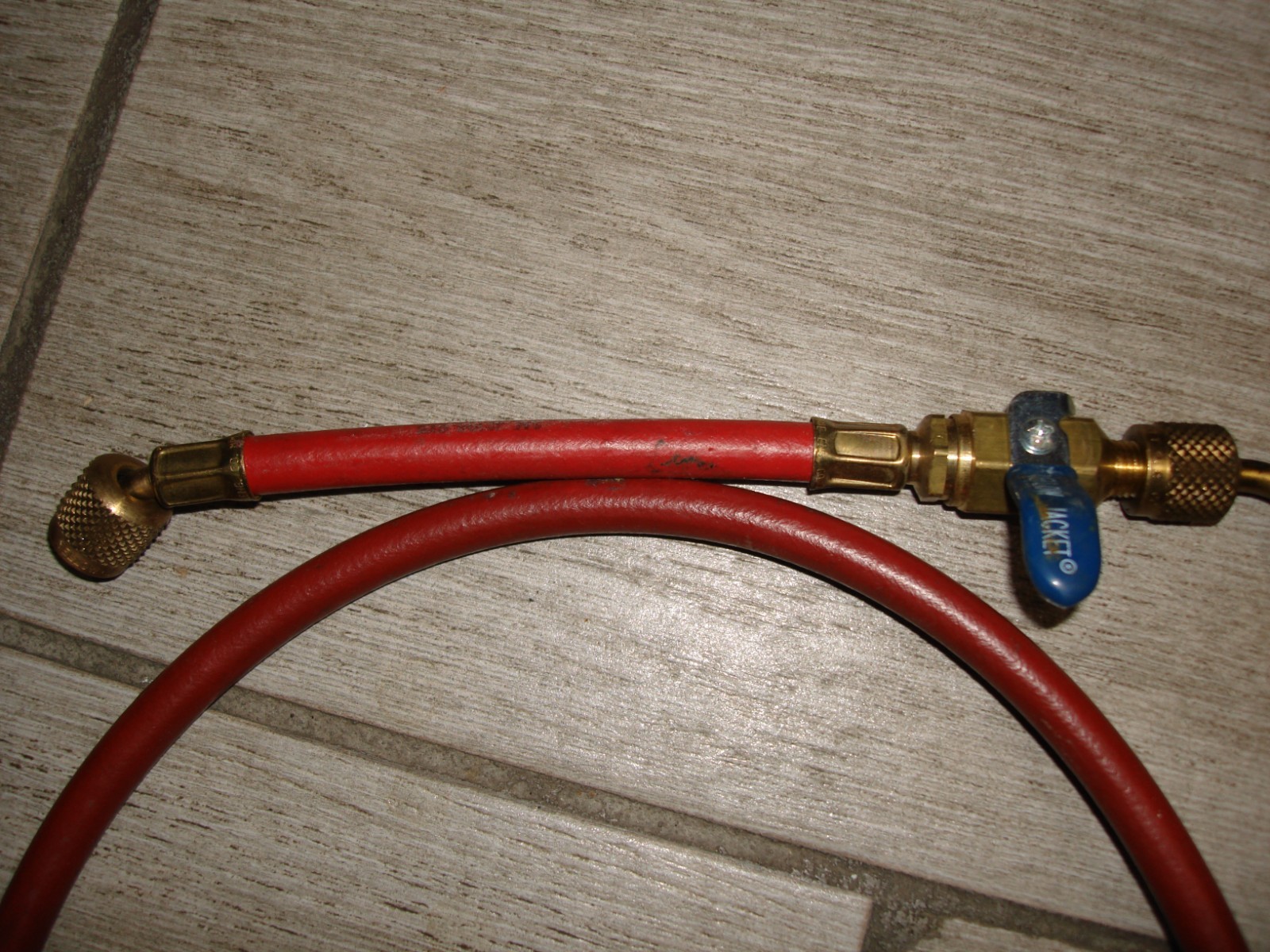 Yellow Jacket Plus II Charging Hose Set 3 Brass Hoses Red Blue Yellow 4000 psi